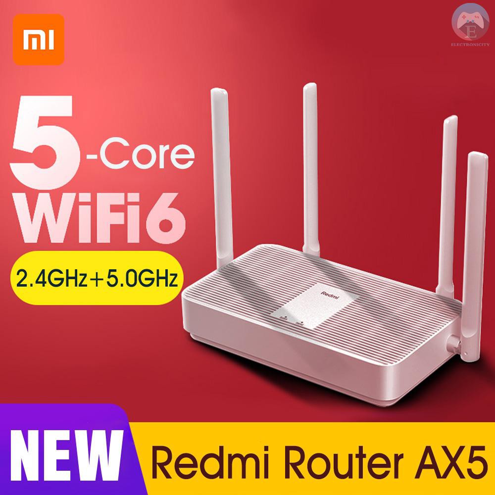 E Xiaomi Redmi Router Ax5 Wifi 6 Mesh Gigabit 2 4g 5 0ghz Dual Wireless Router Wifi Repeater 4 High Gain Antennas Shopee Philippines