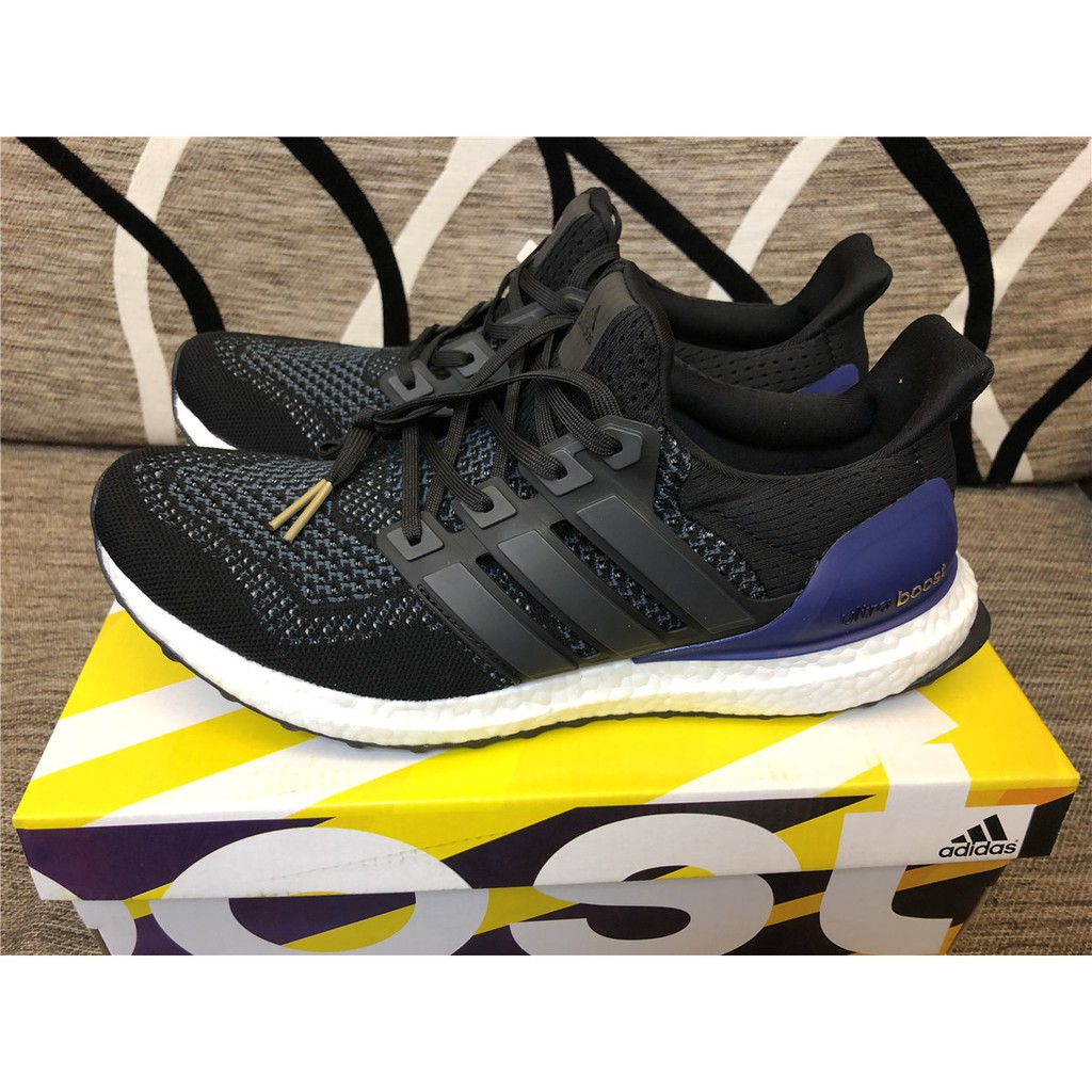 Cod Real Boost Adidas Ultra Boost 1 0 Black Blue B Shopee Philippines