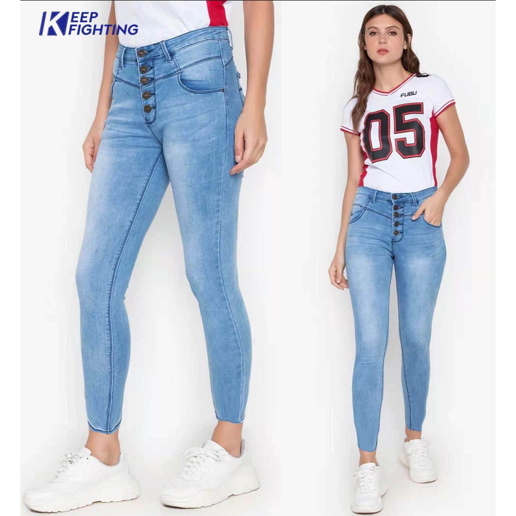 New Style Hot sale Woman High Waist Jeans 5Blutton Pants JS Jeans Babae ...