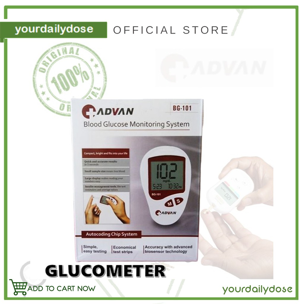 On hand ADVAN SET (BLOOD GLUCOSE MONITORING) Shopee