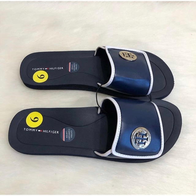 rainbow tommy hilfiger slides