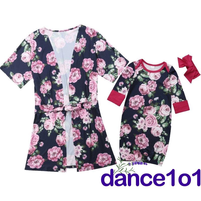 mother son matching robe and swaddle