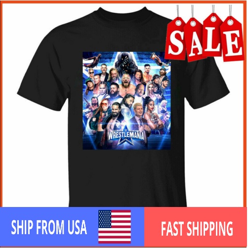 HOT!!! NEW 2022 WWE Wrestlemania 38 Dallas Texas I Was There Poster T Shirt