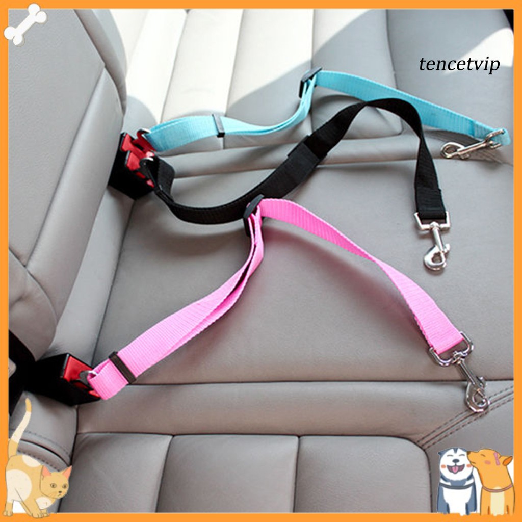 【Vip】Dog Cat Car Safety Seat Belt Harness Adjustable Travel Restraint Lead Leash