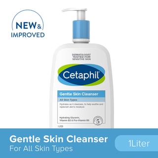 Cetaphil Gentle Skin Cleanser 1L [For Sensitive Skin / Non-Drying Facial Wash / Paraben Free] #1