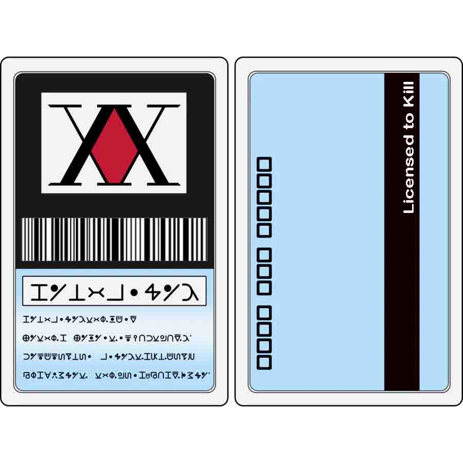 DPS Hunter x Hunter License Card Personalized High Quality PVC Card