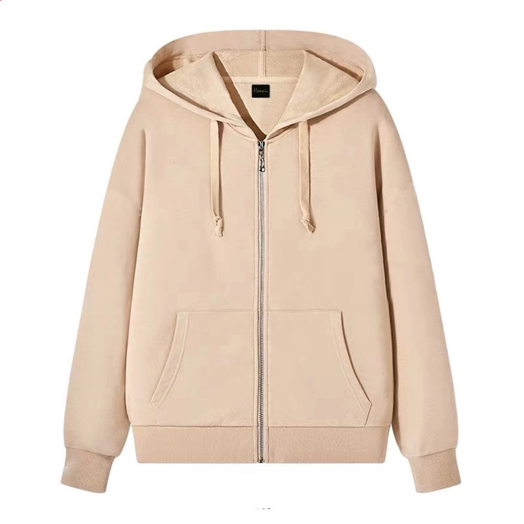 Plain Hoodie Jacket With Zipper unisex | Shopee Philippines