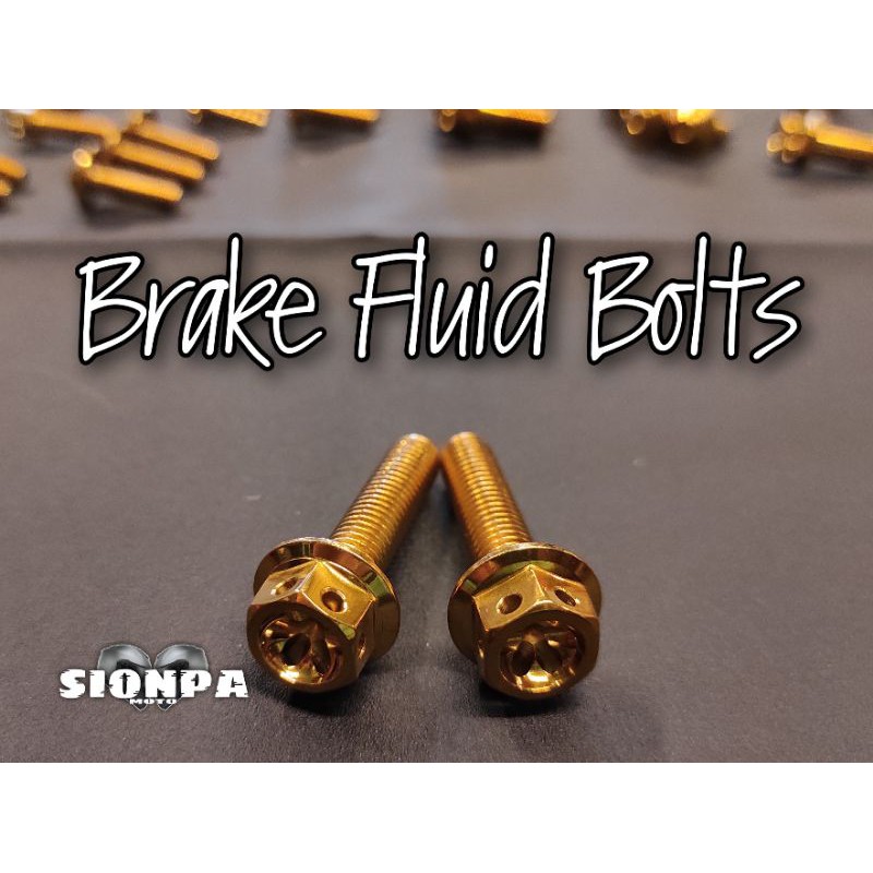 Honda PCX Brake Fluid Bolts white / gold bolts Shopee Philippines