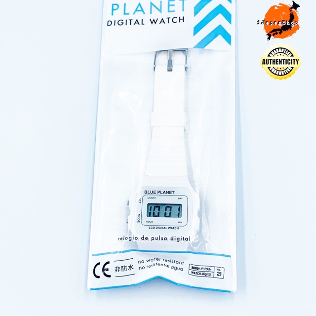 blue planet lcd digital watch