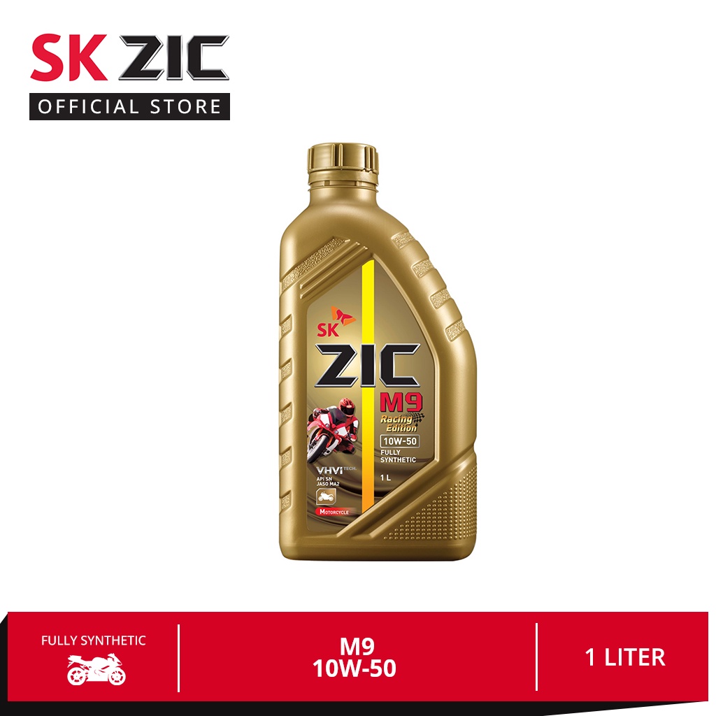 SK ZIC M9 Racing Edition 10W-50 Fully Synthetic Motorcyle Oil | 1 Liter ...