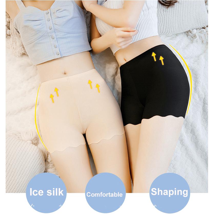 Women Soft Seamless Safety Pants Ice Silk Shorts Underwear Shopee Philippines 5934