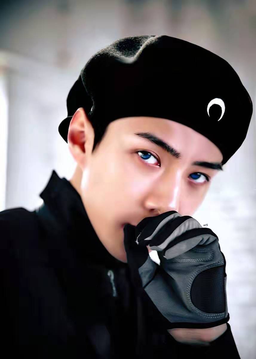 Moon Beret Female Park Canlie Wu Shixun Same Belle Hat Male Ah Qin Crescent Embroidered Chain Duck Shopee Philippines