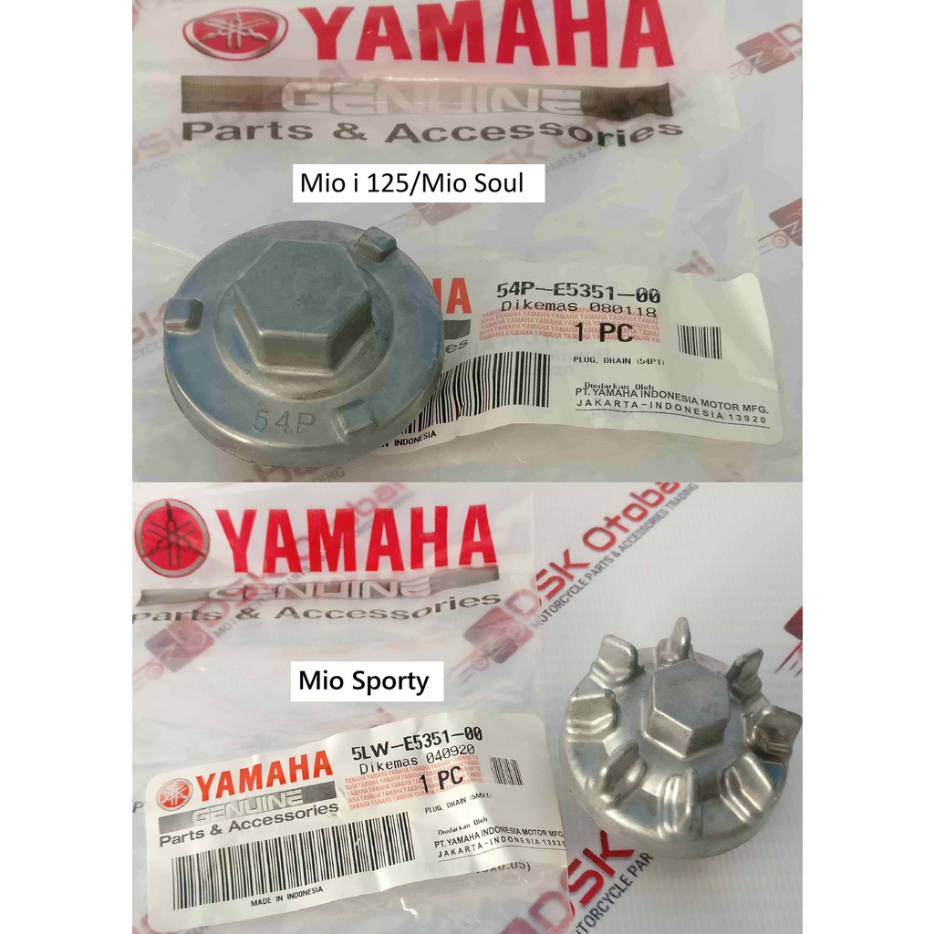 Drain Plug/Drain Cap & Oring (Genuine) for Sporty, Mio i 125, Soul i