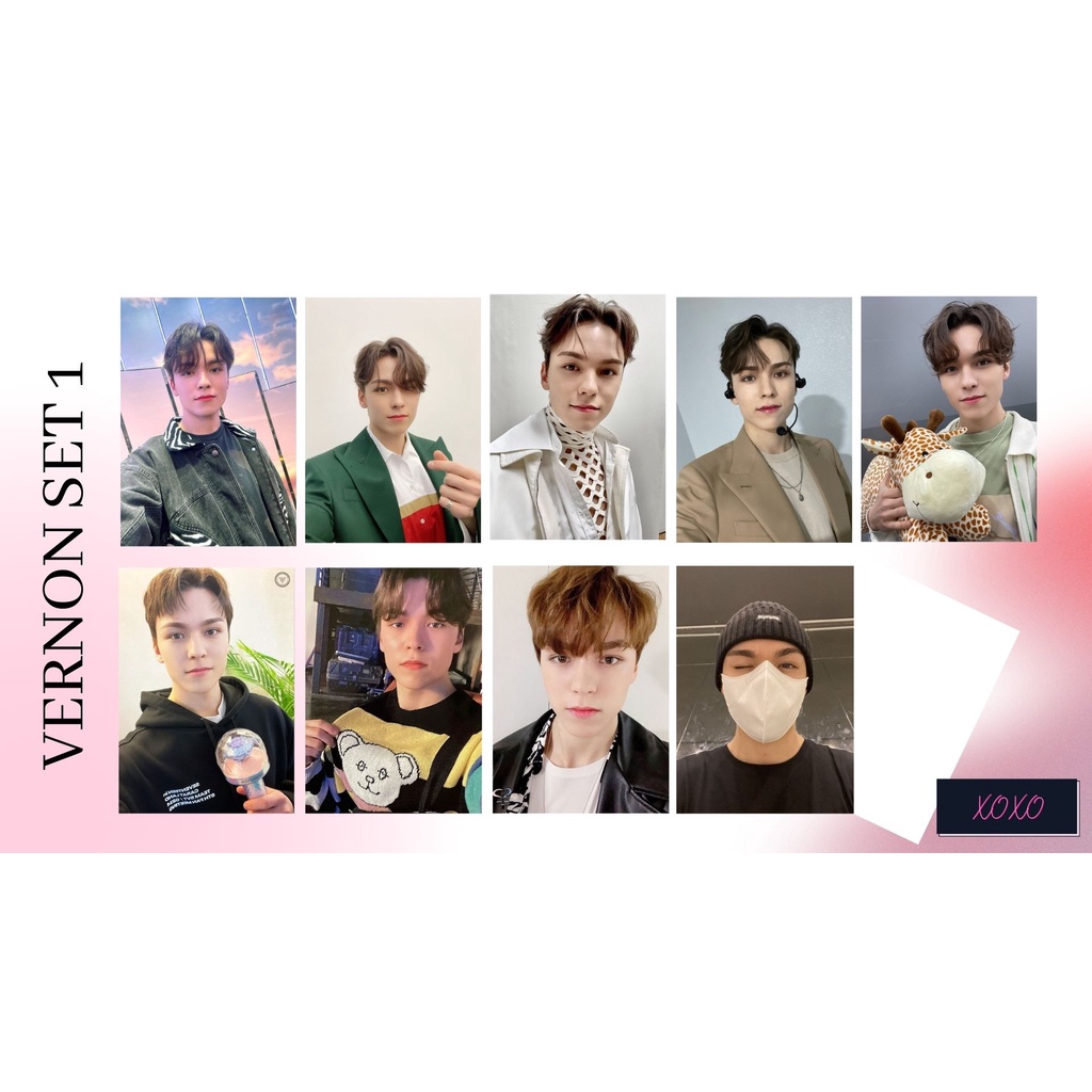 Seventeen Vernon Selca And Boyfriend Inspired Photocards 9 Pcs Set 