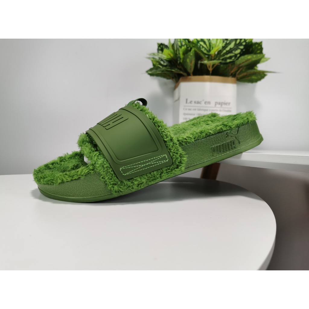 puma green slippers