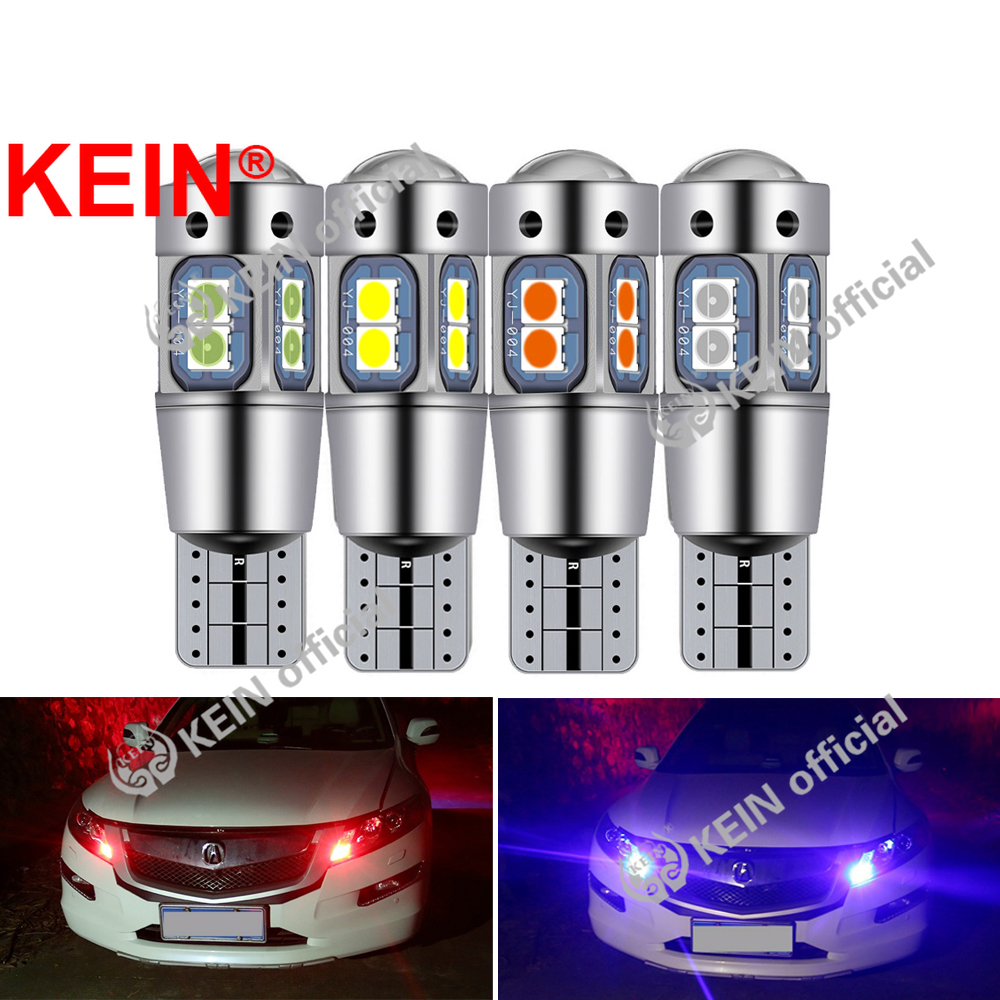 10x 12v T10 Led Car Light Glass White Auto Automobiles License Drl Bulb Style Plate Lamp Dome