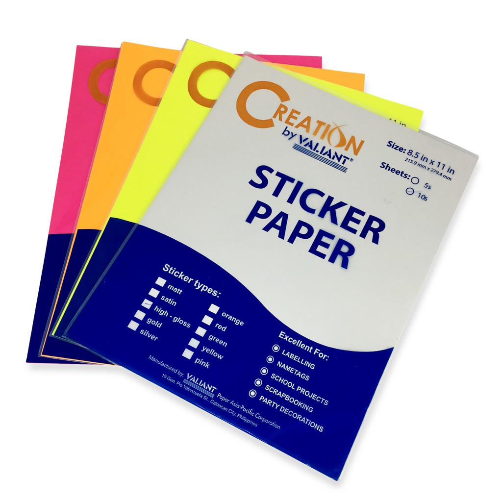 sticker paper types