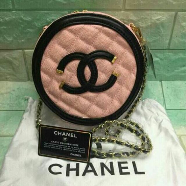 chanel round sling bag