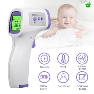 Non-contact IR Infrared Sensor Forehead Body/ Object Thermometer Temperature Measurement LCD Digital Display Handhold Design Unit Changeable Batterys Powered Operated Portable for Baby Kids Adults #9