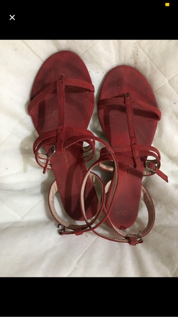 cute red sandals