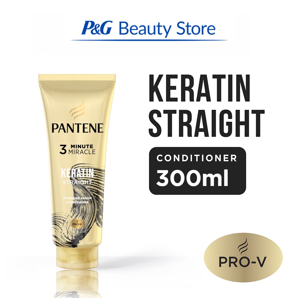 Pantene Keratin Straight Pro V 3 Minute Miracle Conditioner Keratin Straight 300ml Shopee 1744