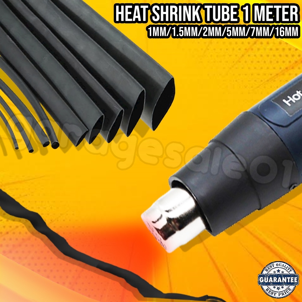 1mm/1.5mm/2mm/5mm/7mm Length 5M Heat Shrink Tubing Shrinkable Tube Wire WrBPHH 