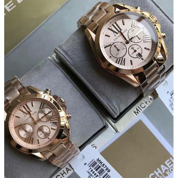 michael kors rose gold chronograph watch