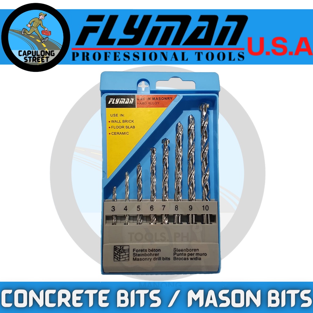 Flyman Mason Bits Flyman Concrete Bits For Drill & Cordless Drill Bala