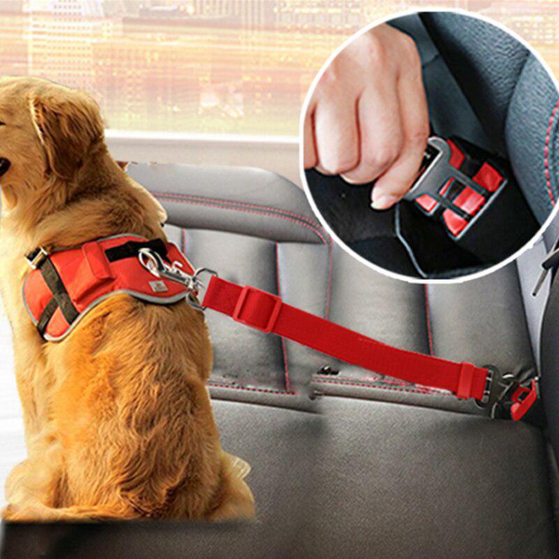 Leash Air Mesh Dog Car Seat Belt Dog Harness&Seat Belt Clip Leash for Dog Travel 