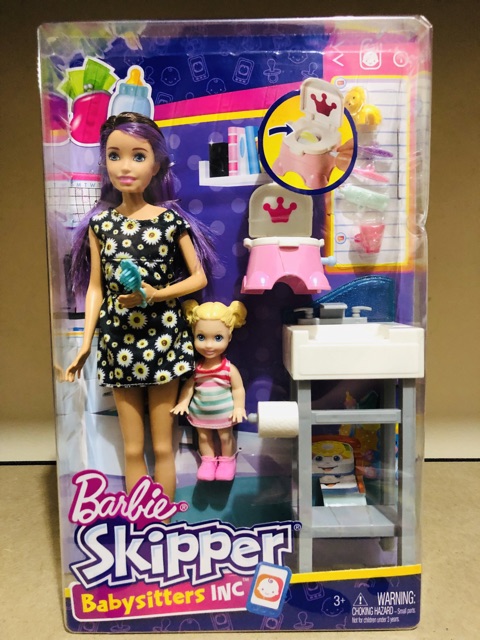 barbie skipper babysitting potty training playset