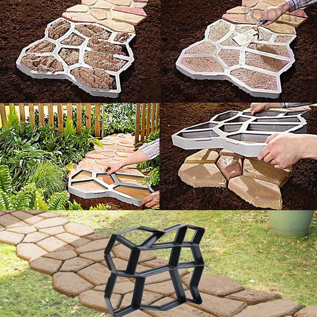 Making Diy Paving Mould Home Garden Driveway Black Mold Road Stepping Stone Concrete Paver Shopee Philippines