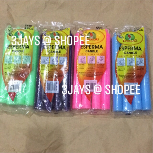 Liwanag Esperma Candle ES#18 - 8.25 inches - 4 pcs per pack | Shopee ...