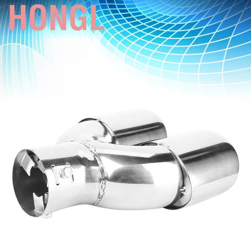 Duokon Exhaust Pipe 1 To 2 Muffler Dual Car Exhaust Tip Universal Fit for Car with Under 61mm Pipe