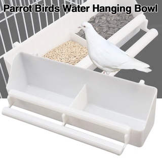 Parrot Pet Bird Cage Hanging Thick Food Container Feeder Waterer
