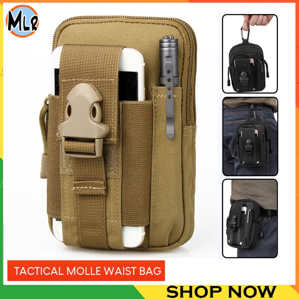 Authentic availableTactical Molle Pouch Water Resistant Belt Bag Men ...