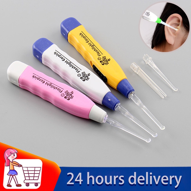 Earplugs LED Light Cleaner Ear Wax Earplug Removal Tool Shopee