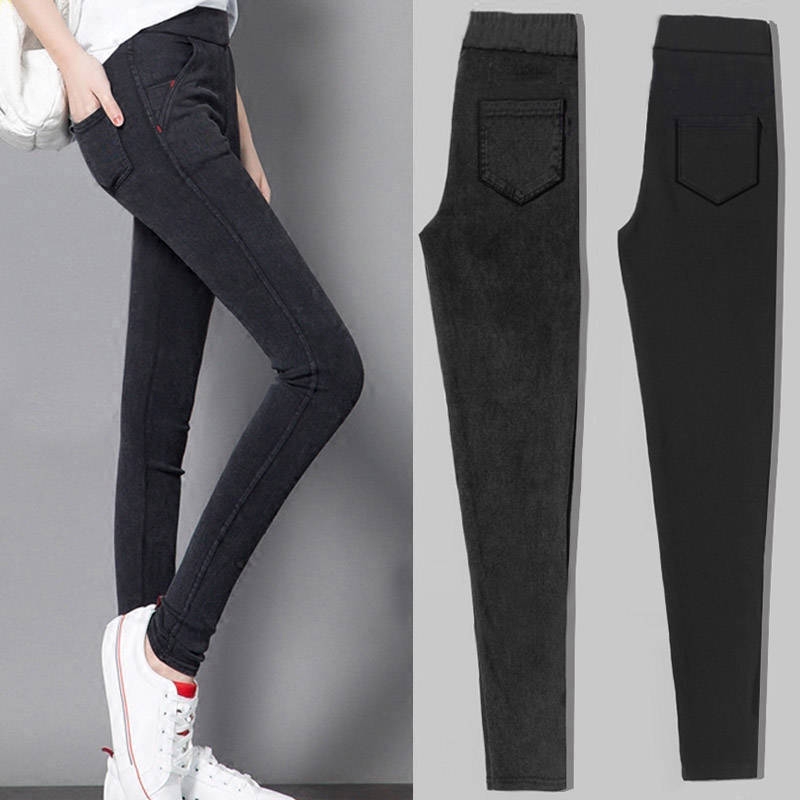 ladies black velvet pants