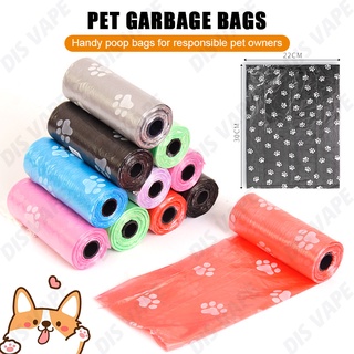 Pet Poop Bag Pet Printing Footprint Garbage Bag Disposable Trash Bag Dog Poop Bags(15 Bags Per Roll)