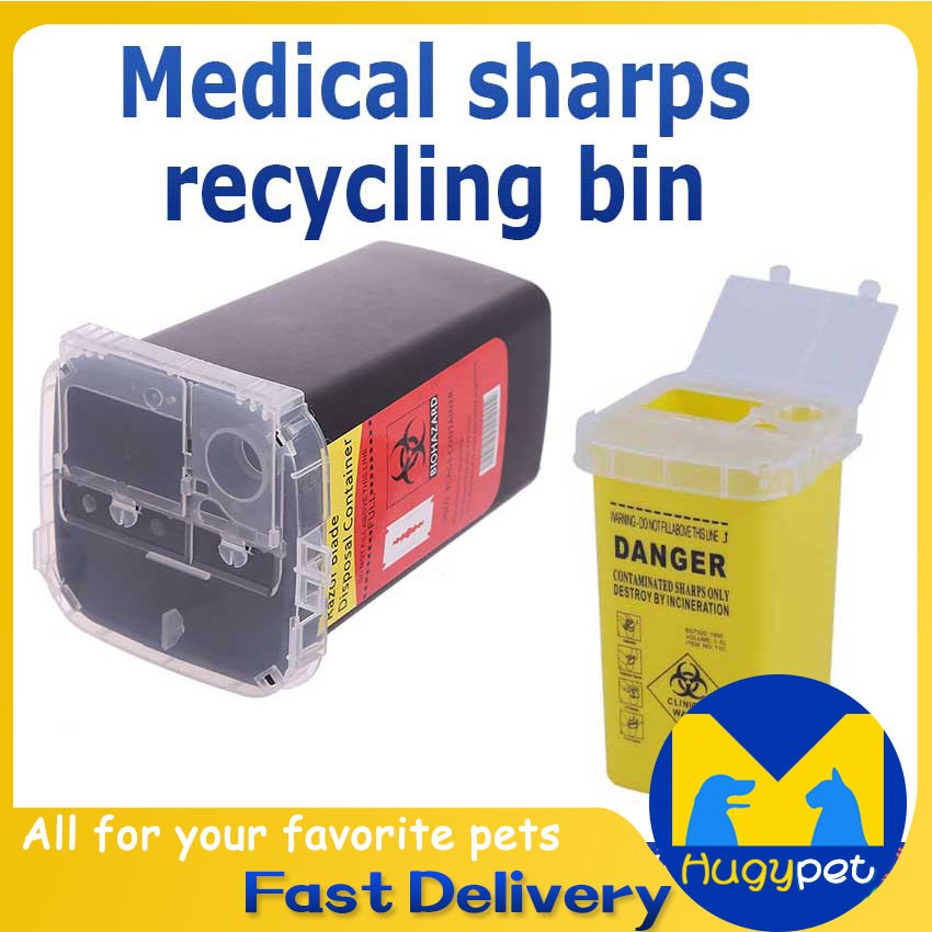 1L Clinical Waste Bin Piercing Needles Sharps Medicinal Recycling Container Medical Supplies