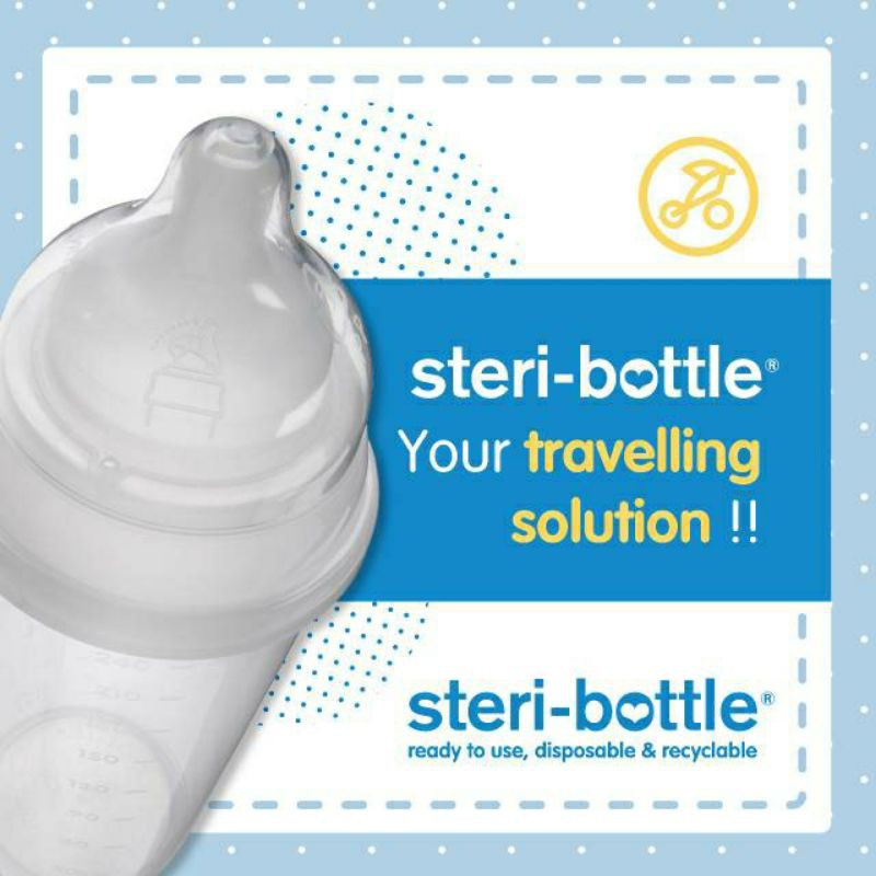 Steri Bottle Milk Bottle Traveling Disposable Bottle 250ml Disposable ...