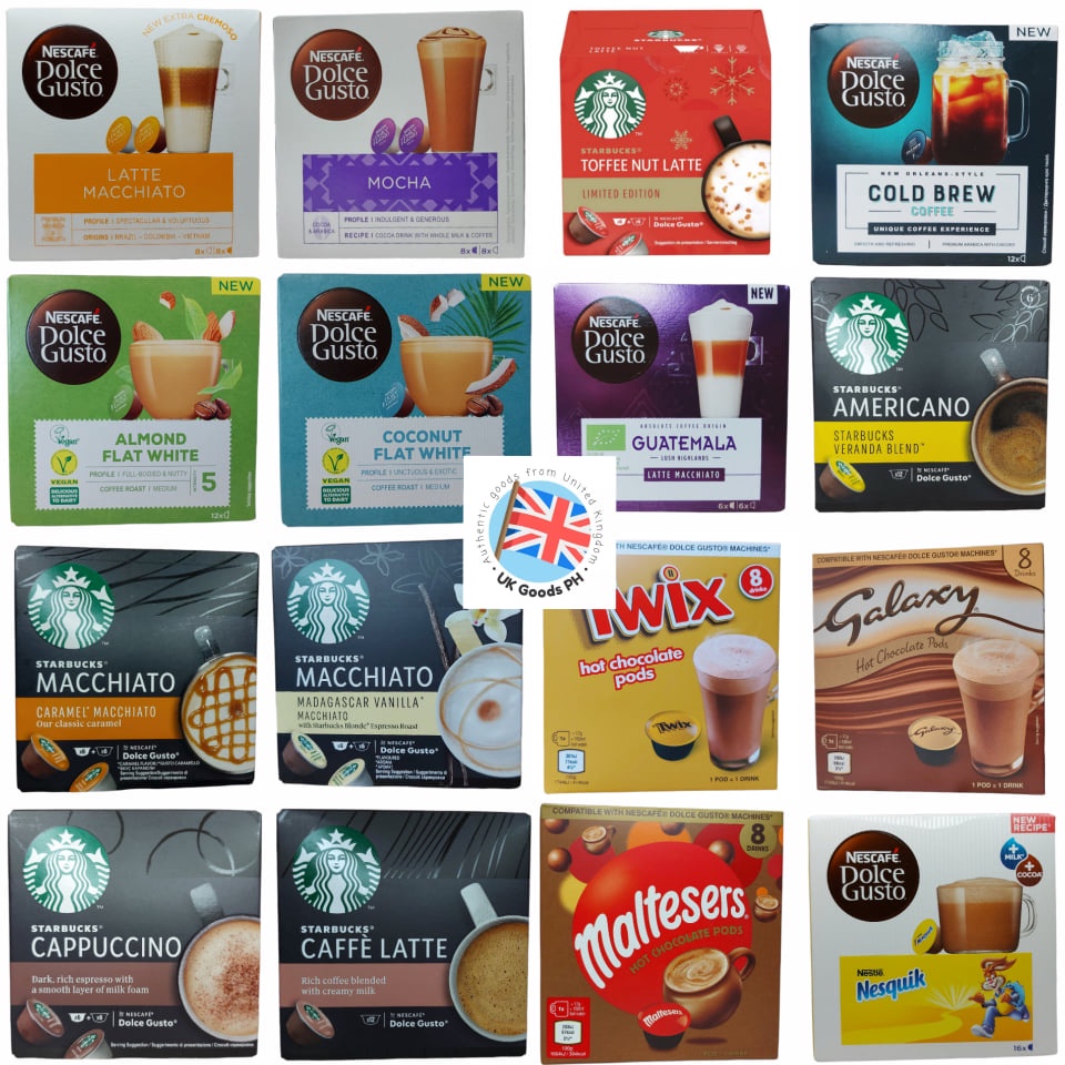 Starbucks and Nescafe Dolce Gusto Pods Capsules presyo ₱245