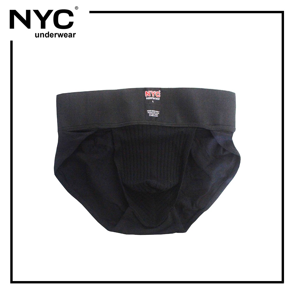 NYC Full 3" Supporter Brief Black (Single) SB3 Shopee Philippines