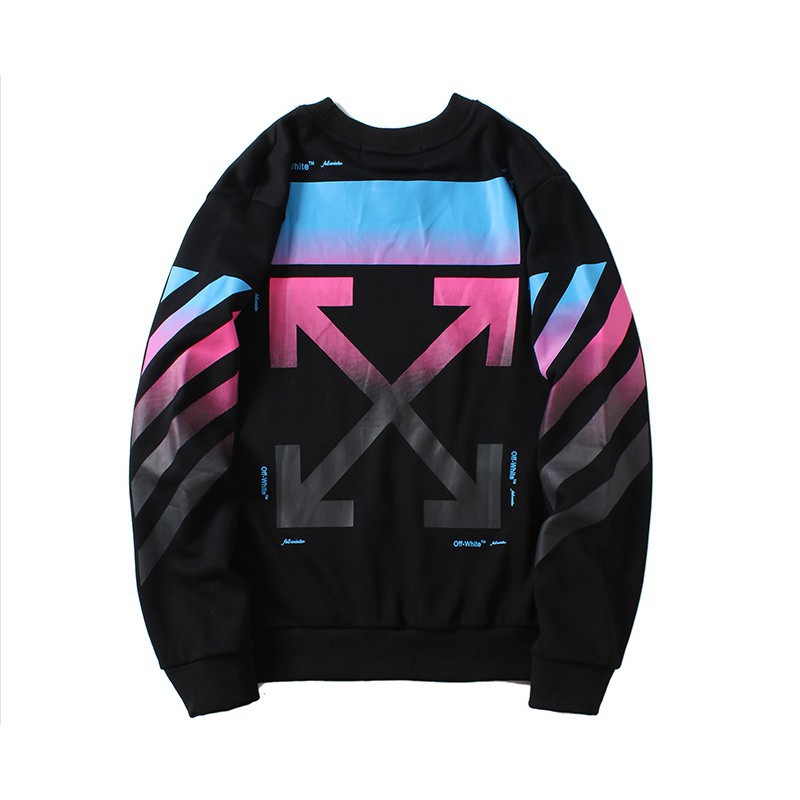 off white hoodie black and pink