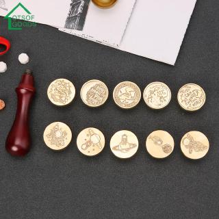 26 English Alphabets Five-petaled Flower Metal Hot Sealing Wax Clear Stamp Set 