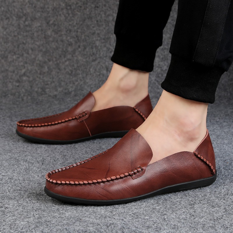 casual leather loafers