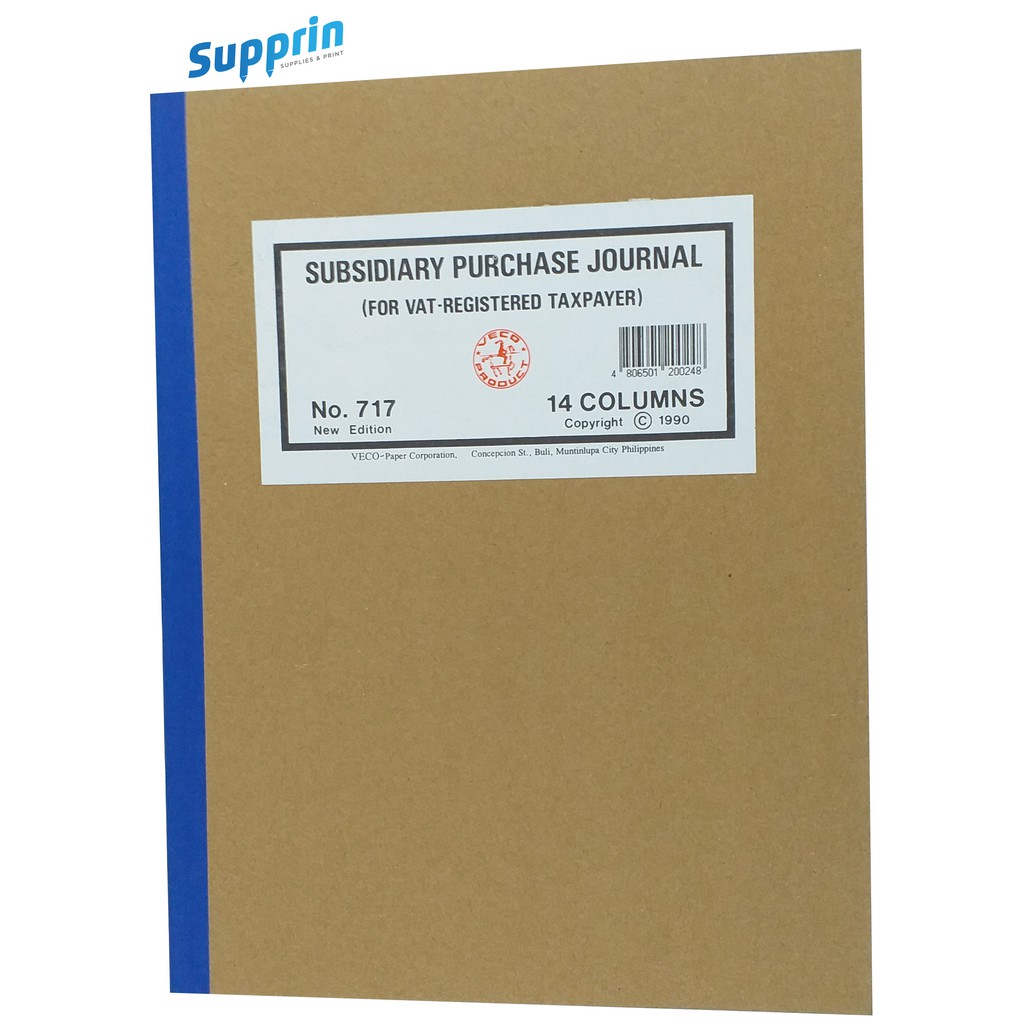 Subsidiary Purchase Journal (For VATRegistered Taxpayer), 14 Columns