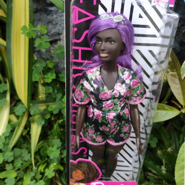 Barbie Fashionistas 125 Doll 2019 Black Aa Purple Hair Romper