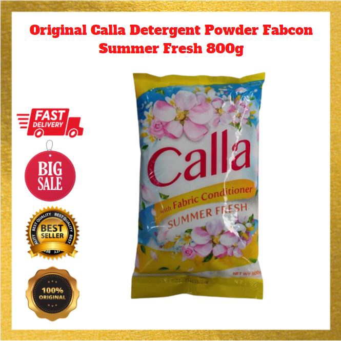 Original Calla Detergent Powder Fabcon Summer Fresh 800g Shopee