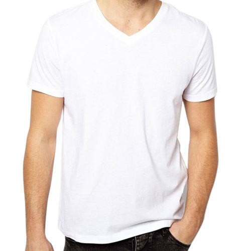 Plain White V-neck Necktape Cotton Shirt | Shopee Philippines