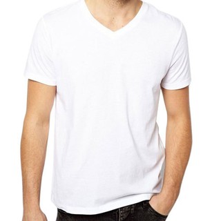 Plain White V-NECK Cotton Good for 